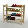 Winsome Winsome 81228 Natural Beechwood SHOE RACK 4-TIER 81228
